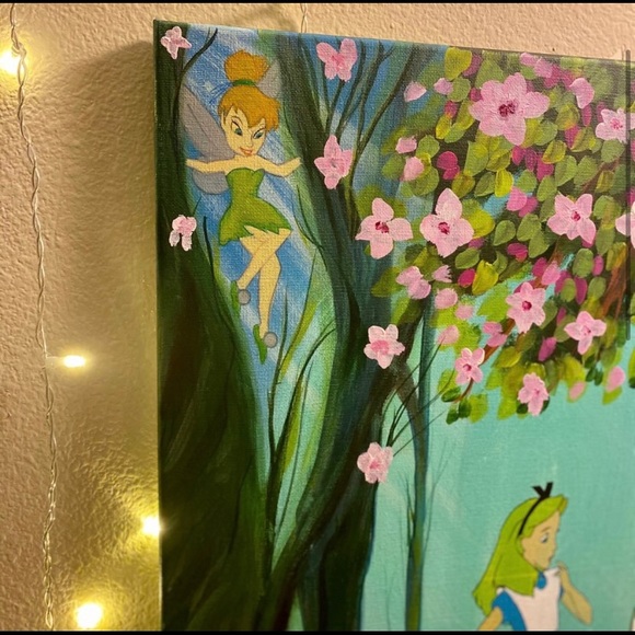 Alice n tinkerbell garden painting - Picture 2 of 4